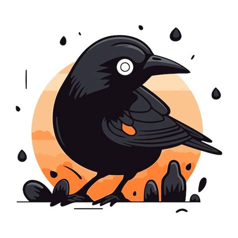 Premium Vector | Crow Vector illustration Isolated on a white background