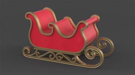 3D model Santa Sleigh - TurboSquid 2146391