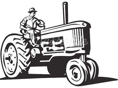 farmer & tractor | Drawing Library | Pinterest | Tractors and Farmers