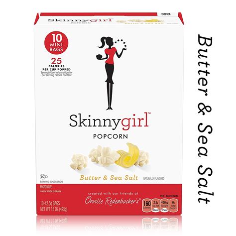 Skinny Girl Low Calorie Microwave Popcorn Butter and Sea Salt