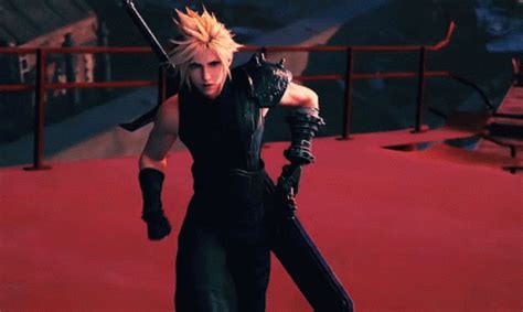 Cloud Strife Ff7r GIF - Cloud Strife Ff7r Aim - Discover & Share GIFs