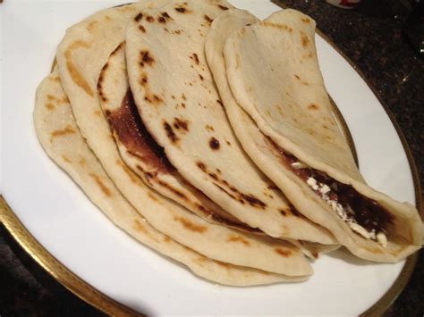 Honduran Baleadas with Refried Beans and Cheese