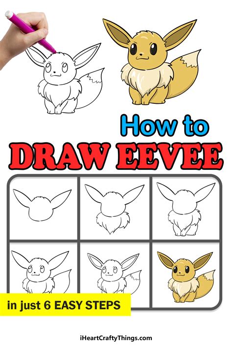 Eevee Drawing - How To Draw Eevee Step By Step