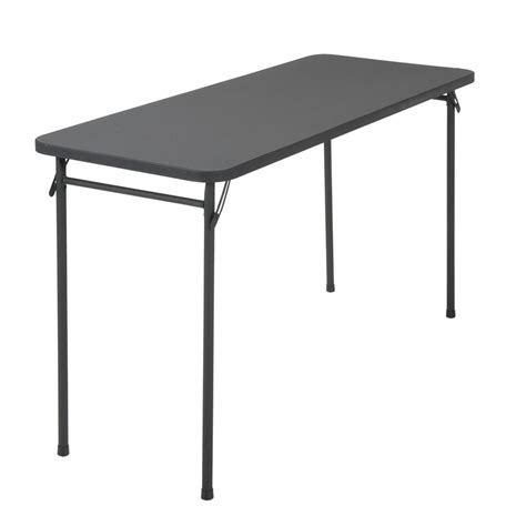 20" x 48" Resin Top Folding Table, Black - Walmart.com - Walmart.com