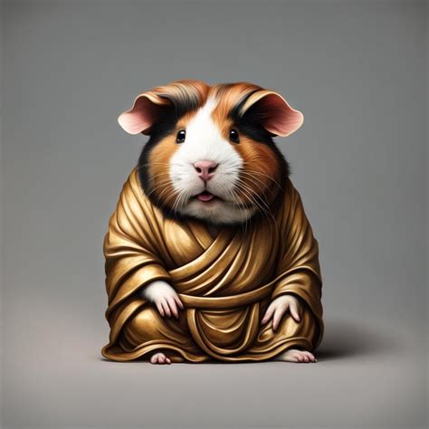 A photo realistic anthropomorphic budda guinea pig - AI Generated Artwork - NightCafe Creator