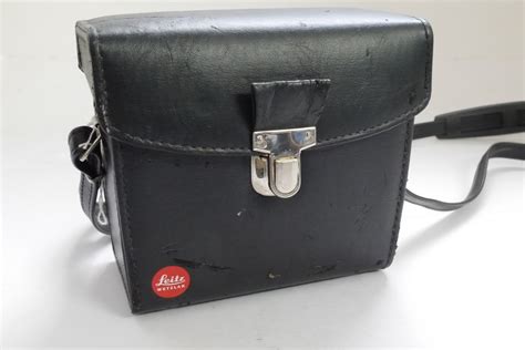 Leitz black leather outfit case with shoulder strap, for Leica CL ...