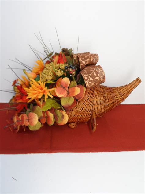 Rustic Cornucopia Basket: Fall Decor and Thanksgiving Centerpiece