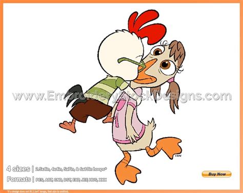 Chicken Little Kissing Abby Mallard - Chicken Little - Disney Movie Characters in 4 sizes ...