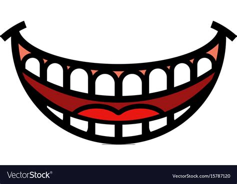 Big happy toothy cartoon smile icon Royalty Free Vector