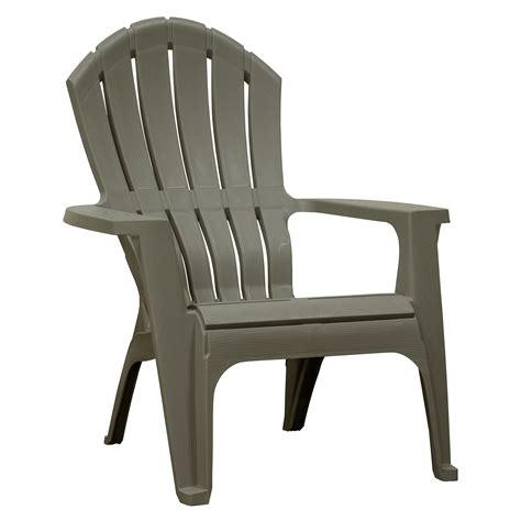 Adams Manufacturing RealComfort Outdoor Resin Stackable Adirondack Chair Gray - Walmart.com