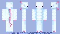 Cyan Axolotl Minecraft Skin