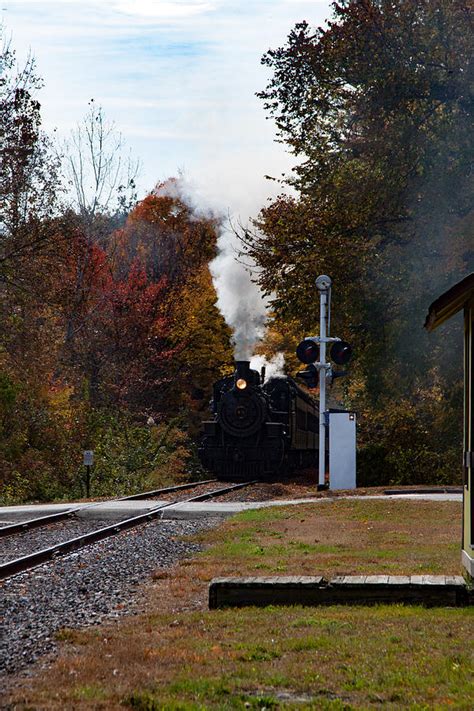 Essex steam train coming into fall colors Photograph by Jeff Folger