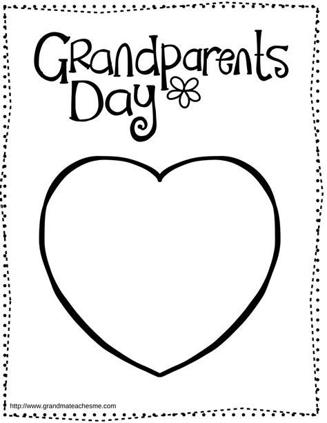 Grandparents Day Printable Gifts and Fun Activities | Heart coloring ...