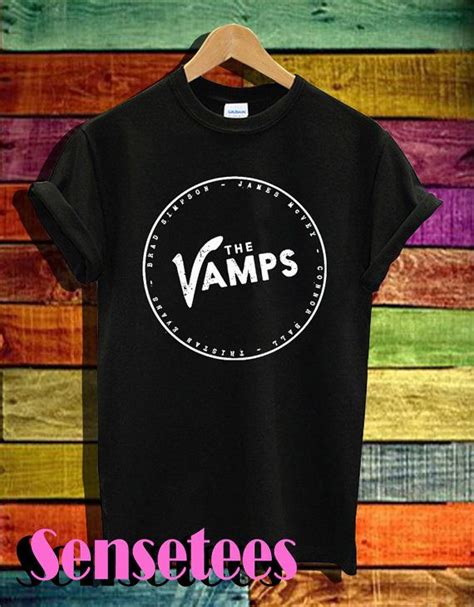 the vamps shirt the vamps band logo shirts tshirt t-shirt tee shirt printed black and white ...