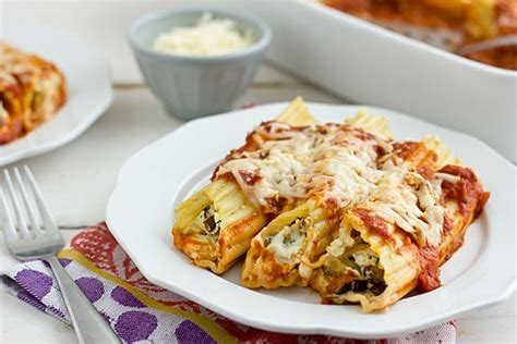 Make-Ahead Cheese & Roasted Vegetable Baked Manicotti Recipe