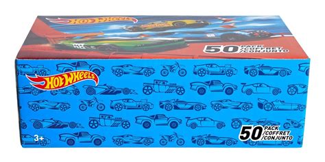 Hot Wheels Toy Cars & Trucks, 50-Pack of 1:64 Scale Vehicles ...