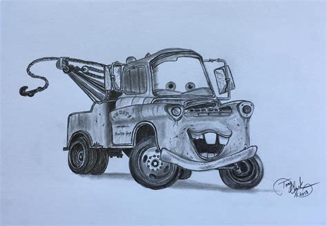 Tow Mater Drawing by Tony Clark - Pixels