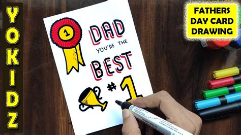 HOW TO DRAW FATHER’S DAY CARD | FATHERS DAY DRAWING - YouTube