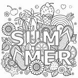 Hand Drawn Coloring Book For Adult Summer Holidays Party And Rest  sketch template