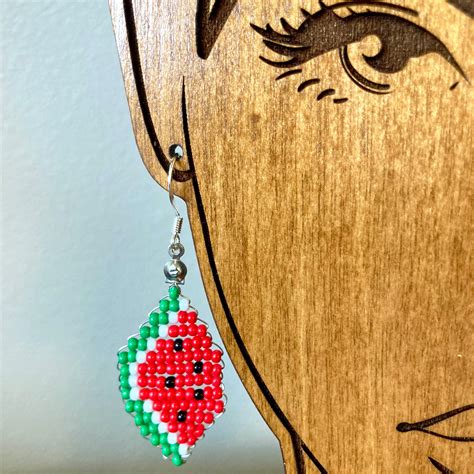 Watermelon LARGE Free Palestine Sterling Silver Earrings Palestinian ...