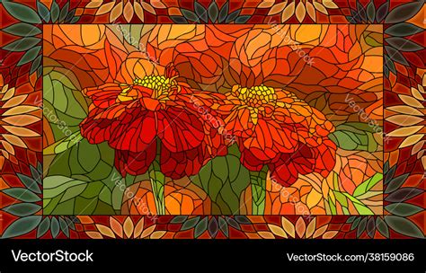 Flowers red marigold Royalty Free Vector Image