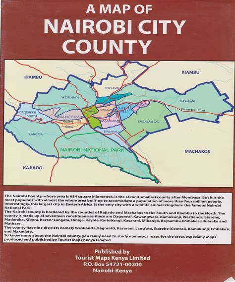 Map of Nairobi City County | Text Book Centre