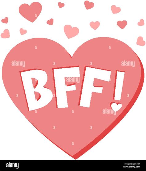 BFF or best friend forever lettering on white background illustration Stock Vector Image & Art ...