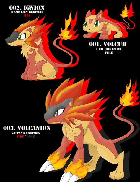 Fakemon: Fire Starters by kharlon90 on DeviantArt