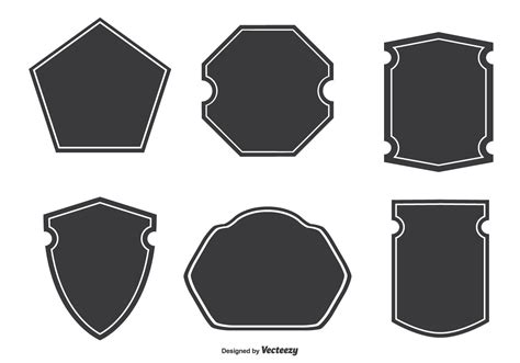 Assorted Badge Shapes 94484 Vector Art at Vecteezy