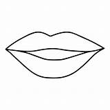 Kissy Lips Coloring Pages Sketch Page sketch template