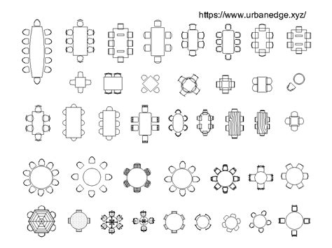 Dining Table cad block free download - 40+ free dining table cad blocks