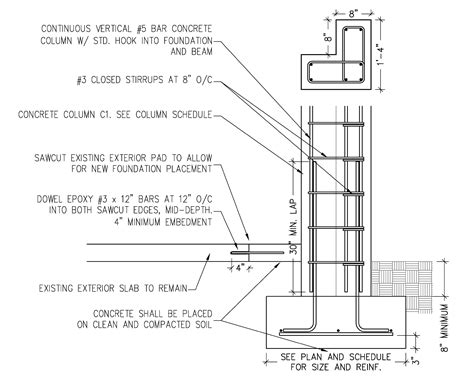 Column Footing Detail Drawing - DRAW BHJ