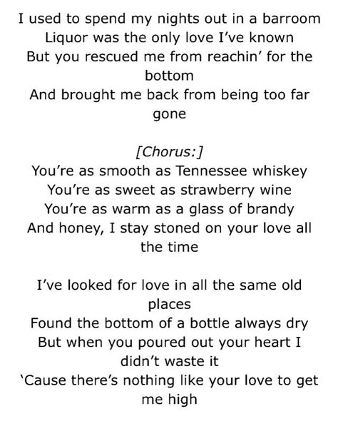 Tennessee whiskey... | Whiskey lyrics, Guitar lessons songs, Mood songs