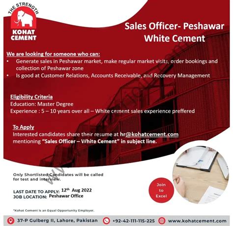 Kohat Cement Company Limited KCCL Jobs August 2022