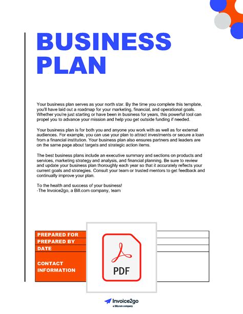 Financial Plan Template For Business Plan