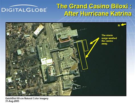 Satellite images of Biloxi, Mississippi after Hurricane Katrina