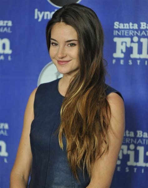 Shailene Woodley's super long thick hair with ombre coloring