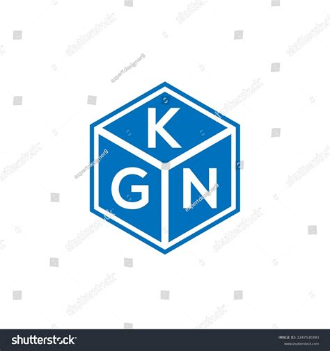 Kgn Letter Logo Design On Black Stock Vector (Royalty Free) 2247530393 | Shutterstock