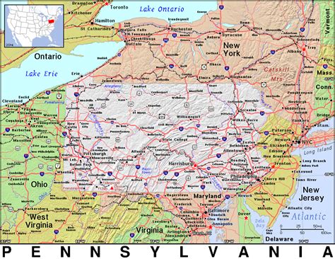 PA · Pennsylvania · Public Domain maps by PAT, the free, open source, portable atlas