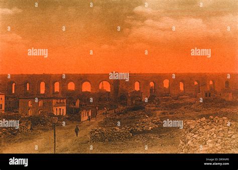 Valens Aqueduct - Constantinople Stock Photo - Alamy