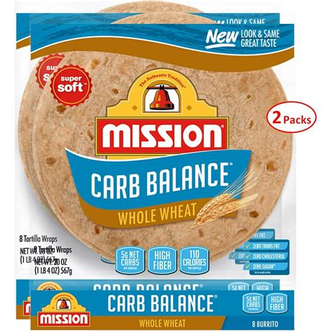 Mission Carb Balance 10" Burrito Whole Wheat Tortillas Low Carb, Keto ...