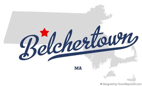 Map of Belchertown, MA, Massachusetts