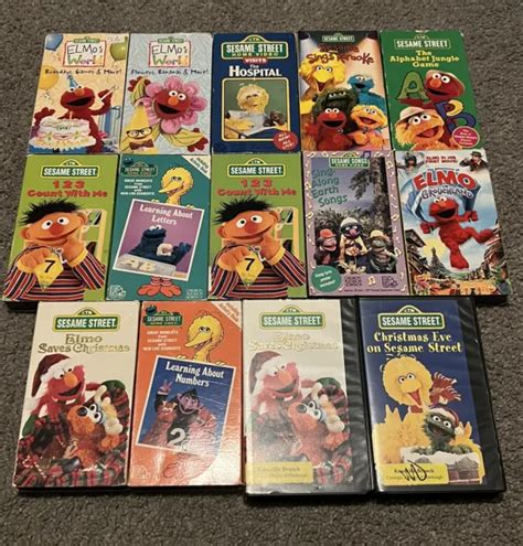 7 SESAME STREET VHS Lot. Elmos World, Do The Alphabet, The Alphabet ...