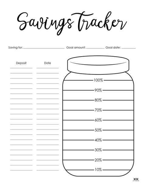 Savings Trackers - 27 FREE Printables | Printabulls | Savings tracker ...