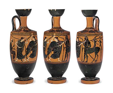AN ATTIC BLACK-FIGURED LEKYTHOS , ATTRIBUTED TO THE LEAGROS GROUP ...
