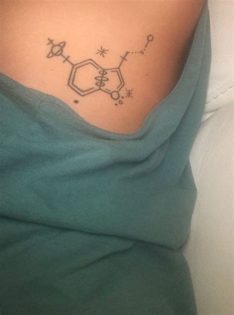 Serotonin Molecule Tattoo