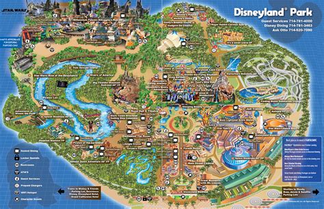 Detailed Disneyland Park map in Anaheim, California / Plan Your Trip Before