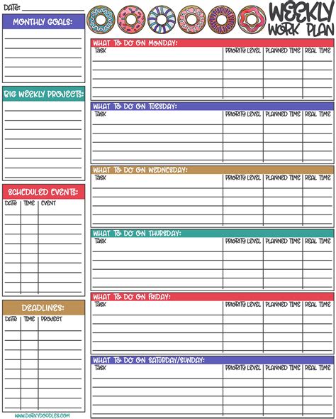 21+ Weekly Work Plan Template | DocTemplates