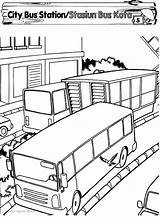 City Bus Driver Coloring Page sketch template