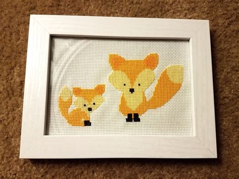 Fox Cross Stitch Pattern Baby Cross Stitch Pattern Foxes - Etsy